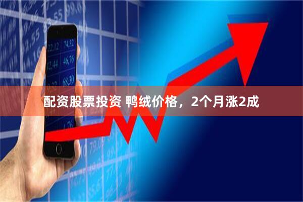 配资股票投资 鸭绒价格，2个月涨2成